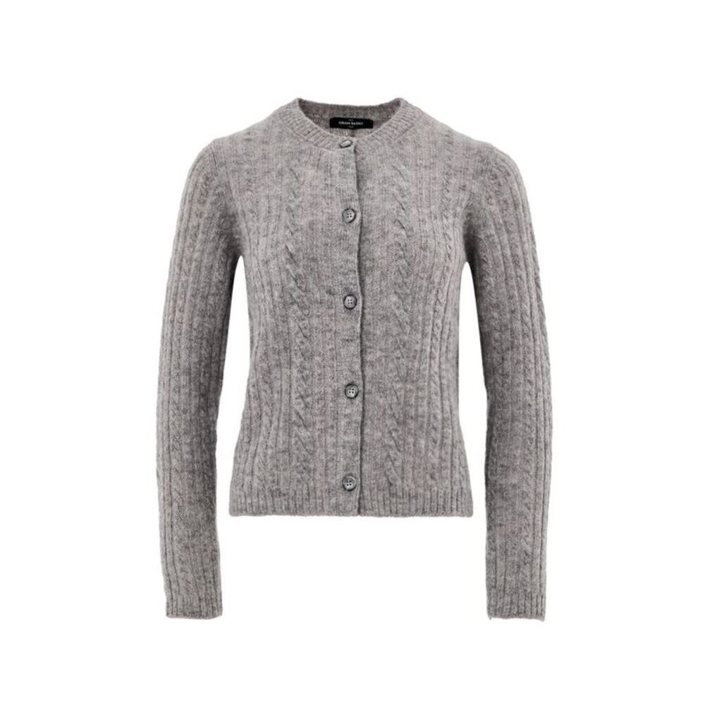 Gran Sasso Gray Wool Women's Cardigan
